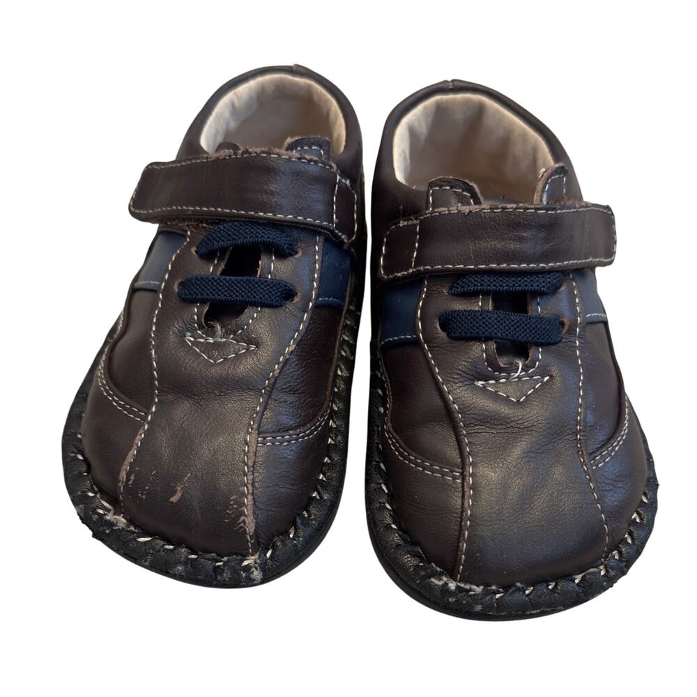 Boys See Kai Run Landon Brown Shoes, Size 6